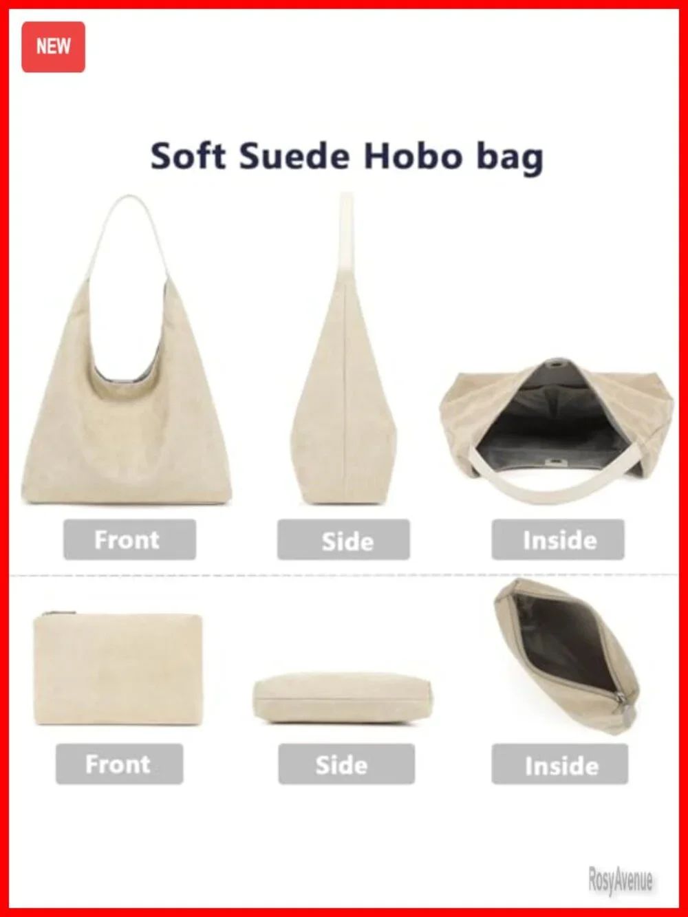 N/A suede tote